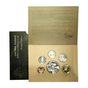 New Zealand - Hamilton's Frog - Official (6) Coin Mint Set - 2008 - Brilliant Uncirculated - Folder