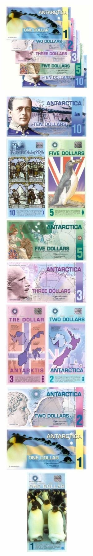 Antarctica - Polymer Banknote Set - $1