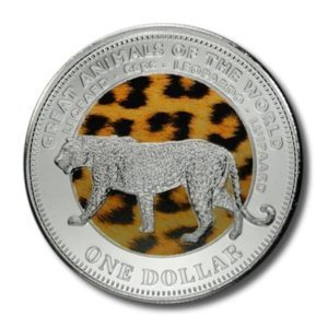 Fiji - Great Animals of the World - Leopard - $1 - 2009 - BU - Color Crown