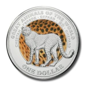 Fiji - Great Animals of the World - Cheetah - $1 - 2009 - BU - Color Crown