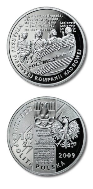 Poland - 1st Cadre Company Marchout - 10 Zlotych - 2009 - Proof Silver Crown