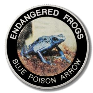 Malawi - Endangered Frogs - Blue Poison Arrow Frog - 10 Kwacha - 2010  - Proof Colored Coin