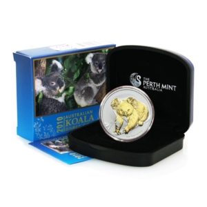 Australia - Gilded Koala - $1 - 2010 - Proof Silver Crown - Mint Box & COA