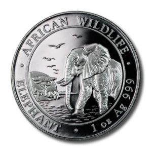 Somalia - Bull Elephant at Dawn - 100 Shillings - 2010 - Proof Silver Crown - 1 oz .999 Fine