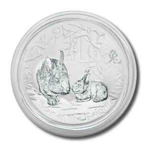 Exquisite Chinese Lunar Zodiac Year of the Rabbit Colored Silver Coin 