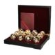 China-Zodiac Lunar Calendar Set-(12) Piedfort Medals-24 Carat Gold-plated-Wood Box & COA