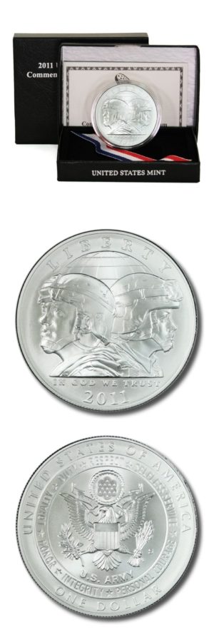 USA - Army Commemorative - $1 - 2011 S - Silver Dollar - UNC