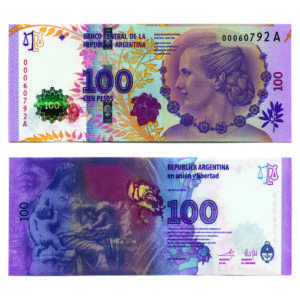 Argentina - Eva Duarte de Peron (Evita) - 100 Pesos - 2012  - Crisp Uncirculated Banknote