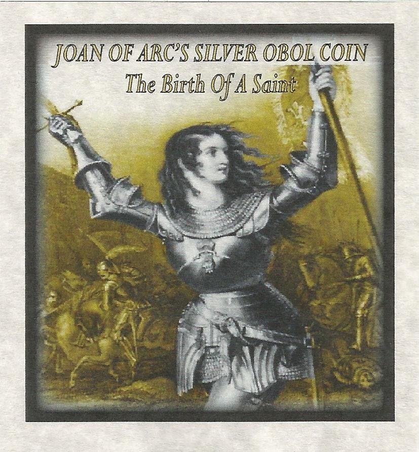 Joan Of Arc's Silver Obol Coin With Presentation Box,COA & Story Card
