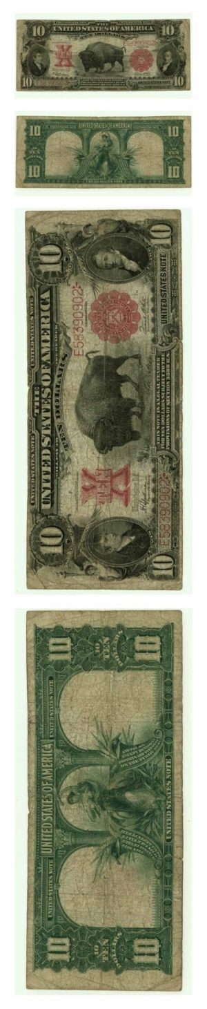 USA - United States Note - Bison - $10 - 1901 - Fine - Fr-122