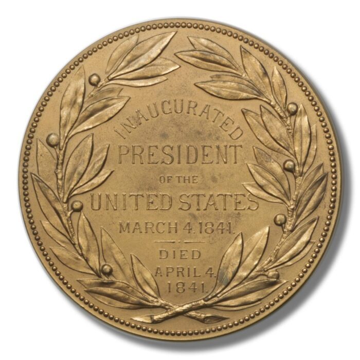 William H. Harrison 77mm Bronze Presidential Medal - Image 2