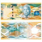2013 Barbados Errol Barrow $50 Crisp Uncirculated Banknote