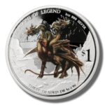 2013 Tuvalu Three-headed Dragon $1 Proof 1 oz .999 ASW Silver Coin - Image 2