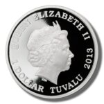 2013 Tuvalu Three-headed Dragon $1 Proof 1 oz .999 ASW Silver Coin - Image 3