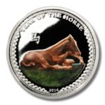 2014 Palau Year of the Horse $2 Colorized 1/2oz .999 Silver Coin - Image 2
