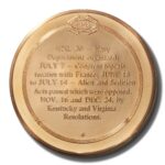 Franklin Mint History of US Alien & Sedition Acts 1798 45mm Proof Bronze Medal - Image 2