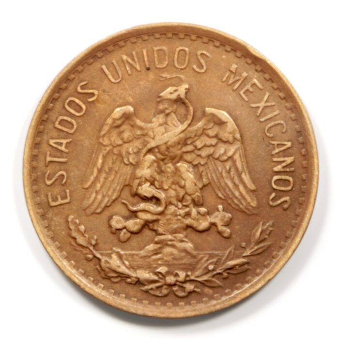 1906 Mexican Narrow Date 2 Centavos Bronze Coin in About Uncirculated Condition. KM# 419. - Image 2