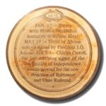 Franklin Mint History of US Baltimore & Ohio Railroad 1828 45mm Proof Bronze Medal - Image 2