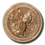 Franklin Mint History of US Uncle Tom's Cabin 1852 45mm Proof Bronze Medal