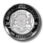 2016 Somalia Trumpeting Elephant High Relief Proof Silver coin - Image 3