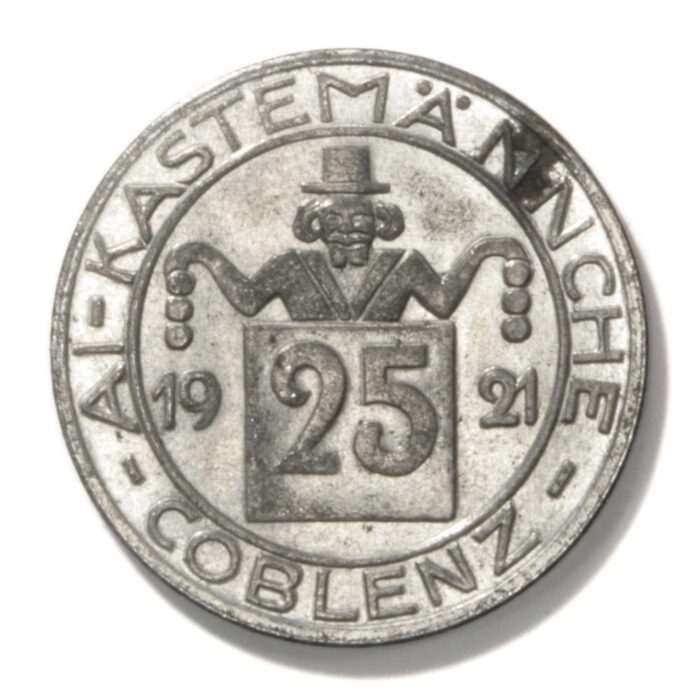 1921 Colbenz Germany Iron 25 Pfennig Notgeld - Image 2