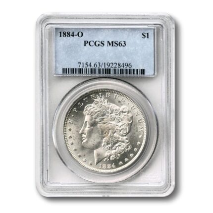 1884-O U.S. Morgan Silver Dollar CERTIFIED PCGS MS63