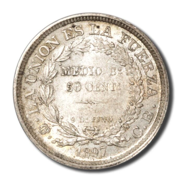 1897_bol_13588_1 Bolivia 50 Centavos Potosi 1897 CB UNC KM 161.5 - Image 1