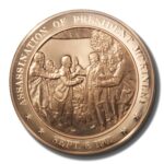 Franklin Mint History of US Assassination of McKinley 1901 45mm Proof Bronze Medal