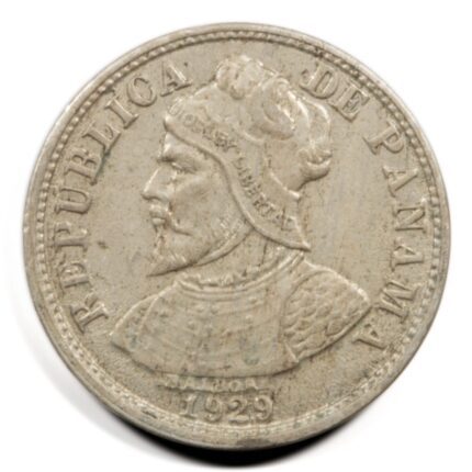 Panama Balboa with feathered helm 2 1/2 Centesimos 1929  XF KM8