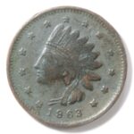Indian Head Not One Cent Fuld-69-369 C VF R-3 Civil War Token