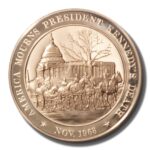 Franklin Mint History of US America Mourns Kennedy's Death 1963 45mm Proof Bronze Medal