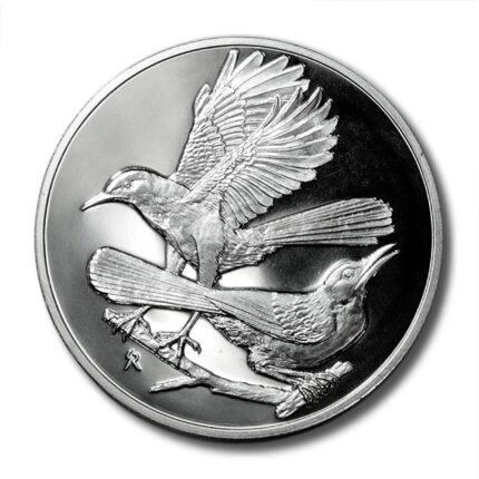 Franklin Mint Medal Roberts Birds 1971 Brown Thrashers Proof Almost 2oz Sterling