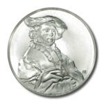 Franklin Mint Genius of Rembrandt Self-portrait 1973 2 Oz Sterling Proof Silver Medal
