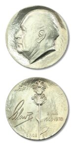Norway 75th Birthday of King Olav V 50 Kroner 1978 BU Silver Crown .803 ASW