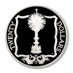 BVI Caribbean Treasure Gold Monstrance $20 1985 Proof Silver Crown .5974 ASW