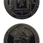 Gibraltar Penny Black Crown 1990 Proof Crown