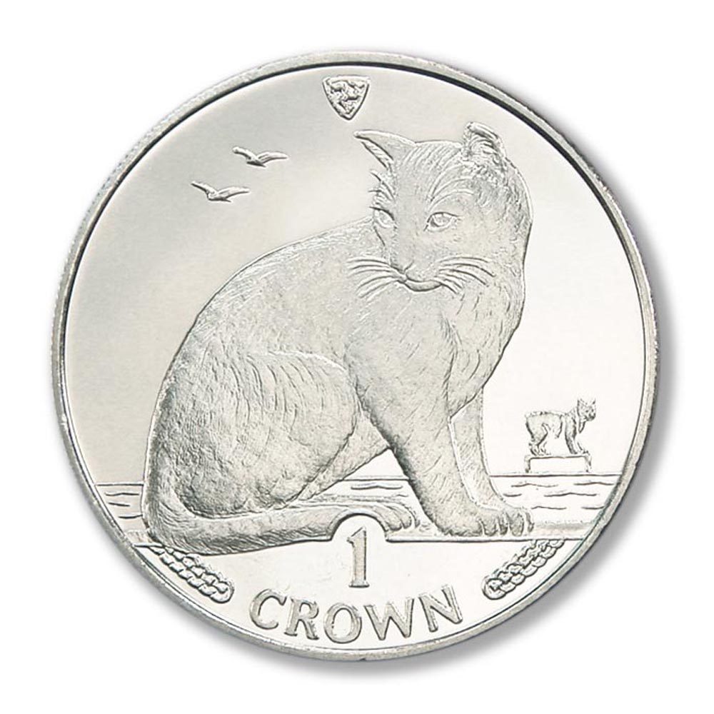 Isle Of Man Cat Coins Alley Cat 1990 Uncirculated - Black Mountain Coins