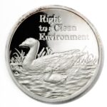 Zambia Clean Environment South African Shelducks 500 Kwacha 1994 Proof Silver Crown KM47 - ASW 1.0205 oz