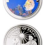 Palau Independence Nautilus $5 Proof Silver Crown 1994 Survivor Island