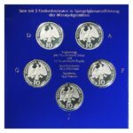 Germany 300th Ann. Peace of Westphalia 10 Mark 1998 A-D-F-G-J 5 Proof Silver Coin Folder - Image 3