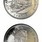 Isle of Man Railroad Coin  The Sutherland One Crown 1998  BU