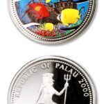 Palau Sunken Wreck $1 2000 Proof Color Survivor Island