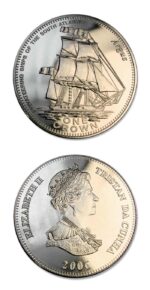 Tristan da Cunha Argus Privateering Ships 2006 One Crown BU