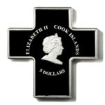 Cook Islands 2007 Santo Subito Pope John Paul II $5 Cross Shape Proof Silver Coin KM579 - Image 2