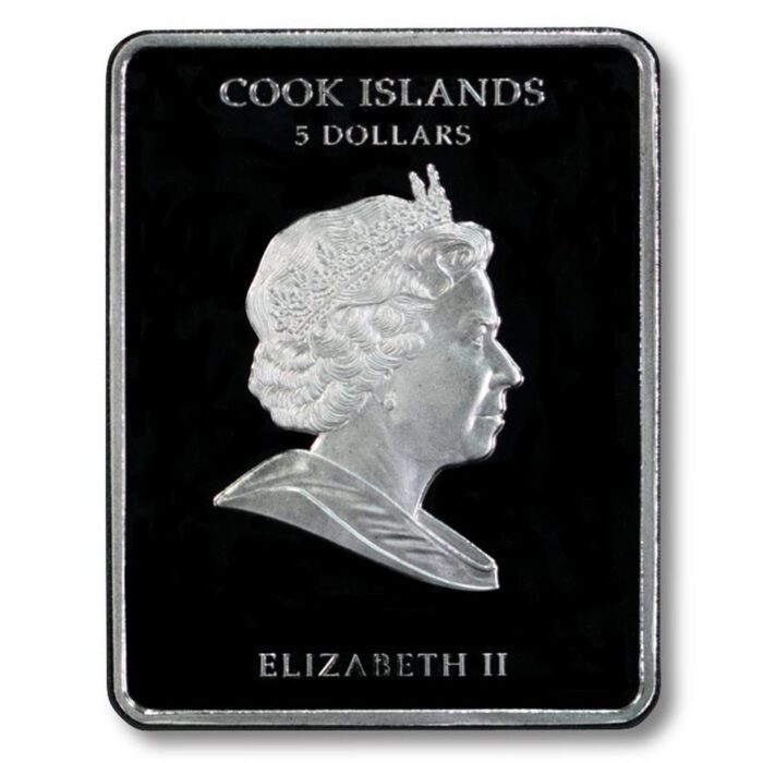 Cook Islands Masters Series J. Matejko -Wernyhora $5 09 Proof Silver Crown Inlaid Pearl 25 grams .925 - Image 2