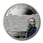 Cook Islands General George G. Meade $5 2009 Proof Silver Crown COA