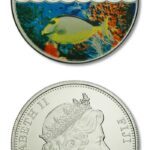 Fiji Tropical Fish Orangespine Unicorn $1 2009 BU Color Crown