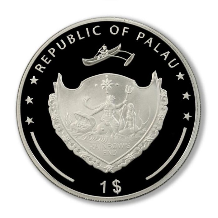 Palau Barn Swallow $1 2009 Prism Technology Proof Crown - Image 2