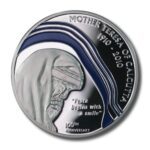 Palau 100th Anniversary Birth of Mother Teresa $2 2010 Enameled Proof Silver Crown COA - Image 2