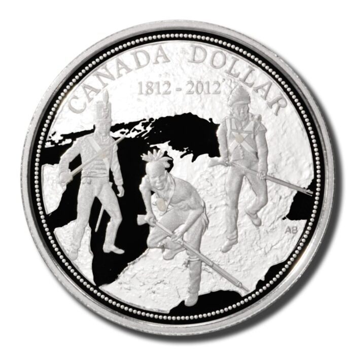 Canada War of 1812 Building Unity Seeds of a Nation $1 2012 Proof Silver Crown Box & COA 23.17 ASW - Image 2